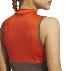 Adidas Women's Ultimate365 Tour Colorblocked Golf Dress 2023 -golf hs8956 12 apparel on model detail view 3 white