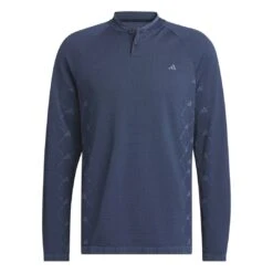 Adidas Men's Ultimate365 Tour PRIMEKNIT Long Sleeve Polo 2023 - Navy 13 Adidas Men's Ultimate365 Tour PRIMEKNIT Long Sleeve Polo 2023 - Navy -golf hy1792 1 apparel photography front view white