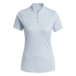 Adidas Women's Essentials Dot Polo 2023 - Wonder Blue -golf hy7167 1 apparel photography front view white