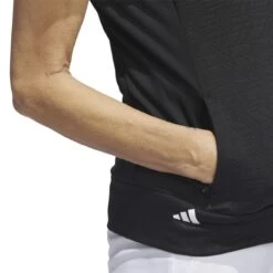 Adidas Women's COLD.RDY Vest 2023 - Black -golf hy7180 8 apparel on model detail view 2 white