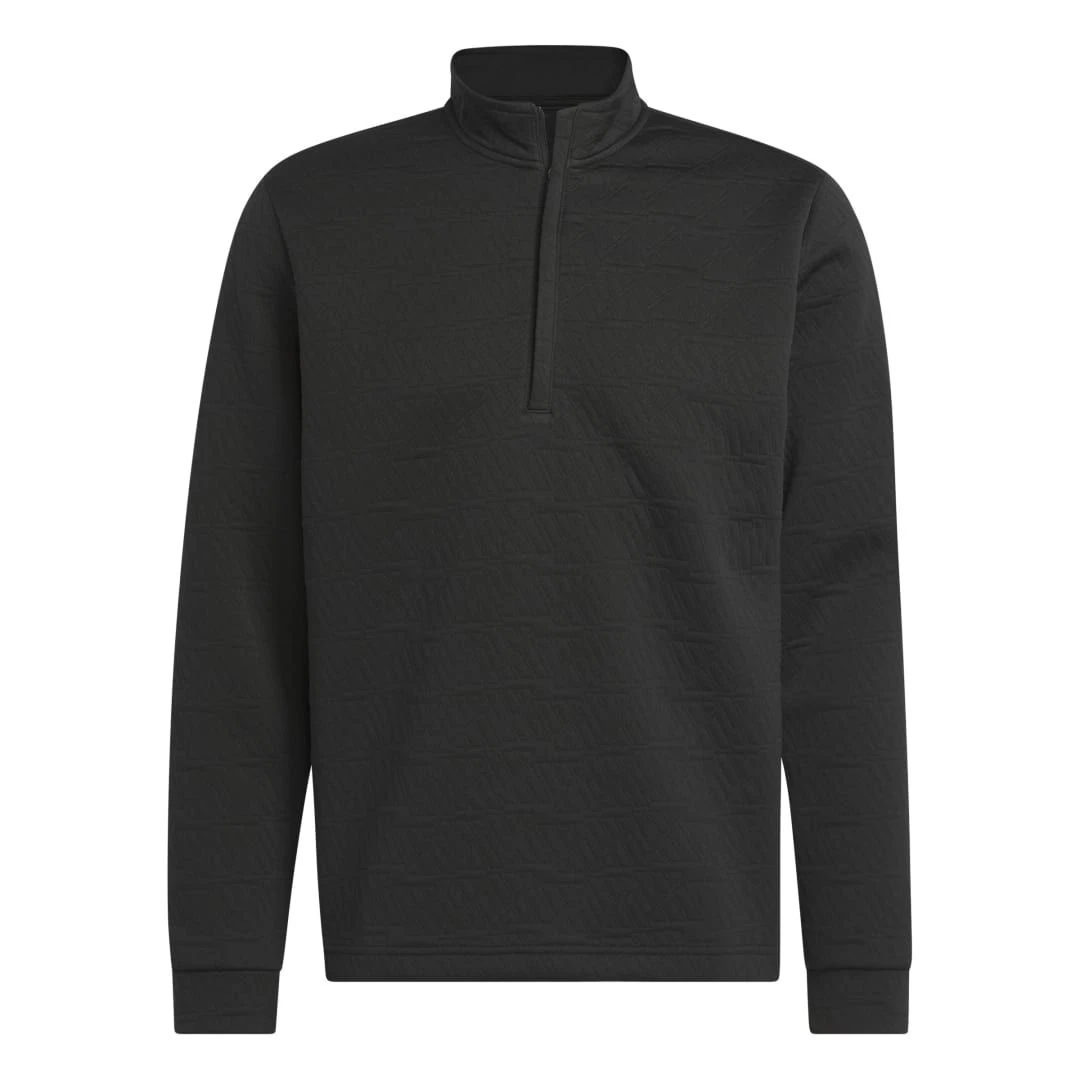 Adidas Men's DWR Quarter-Zip Sweatshirt 2023 - Black 8 Adidas Men's DWR Quarter-Zip Sweatshirt 2023 - Black - Image 6