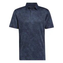 Adidas Men's Aerial Jacquard Polo 2023 - Arctic Night 13 Adidas Men's Aerial Jacquard Polo 2023 - Arctic Night -golf hz0441 1 apparel photography front view white