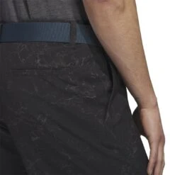 Adidas Men's Ultimate365 Print Golf Shorts 2023 - Black/Grey Three -golf hz3206 7 apparel on model detail view 1 white