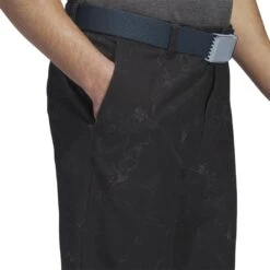 Adidas Men's Ultimate365 Print Golf Shorts 2023 - Black/Grey Three -golf hz3206 8 apparel on model detail view 2 white