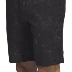 Adidas Men's Ultimate365 Print Golf Shorts 2023 - Black/Grey Three -golf hz3206 9 apparel on model detail view 3 white