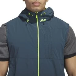 Adidas Men's Ultimate365 Tour WIND.RDY Vest 2023 - Arctic Night -golf hz3217 8 apparel on model detail view 1 white