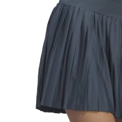 Adidas Women's Ultimate365 Tour Pleated 15-Inch Golf Skirt 2023 - Arctic Night -golf ia3495 8 apparel on model detail view 2 white