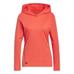 Adidas Women's Performance Golf Hoodie 2023 - Bright Red -golf ia3504 1 apparel photography front view white