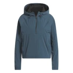 Adidas Women's Ultimate365 Tour Wind.RDY Hoodie 2023 - Arctic Night -golf ib2092 1 apparel photography front view white 1