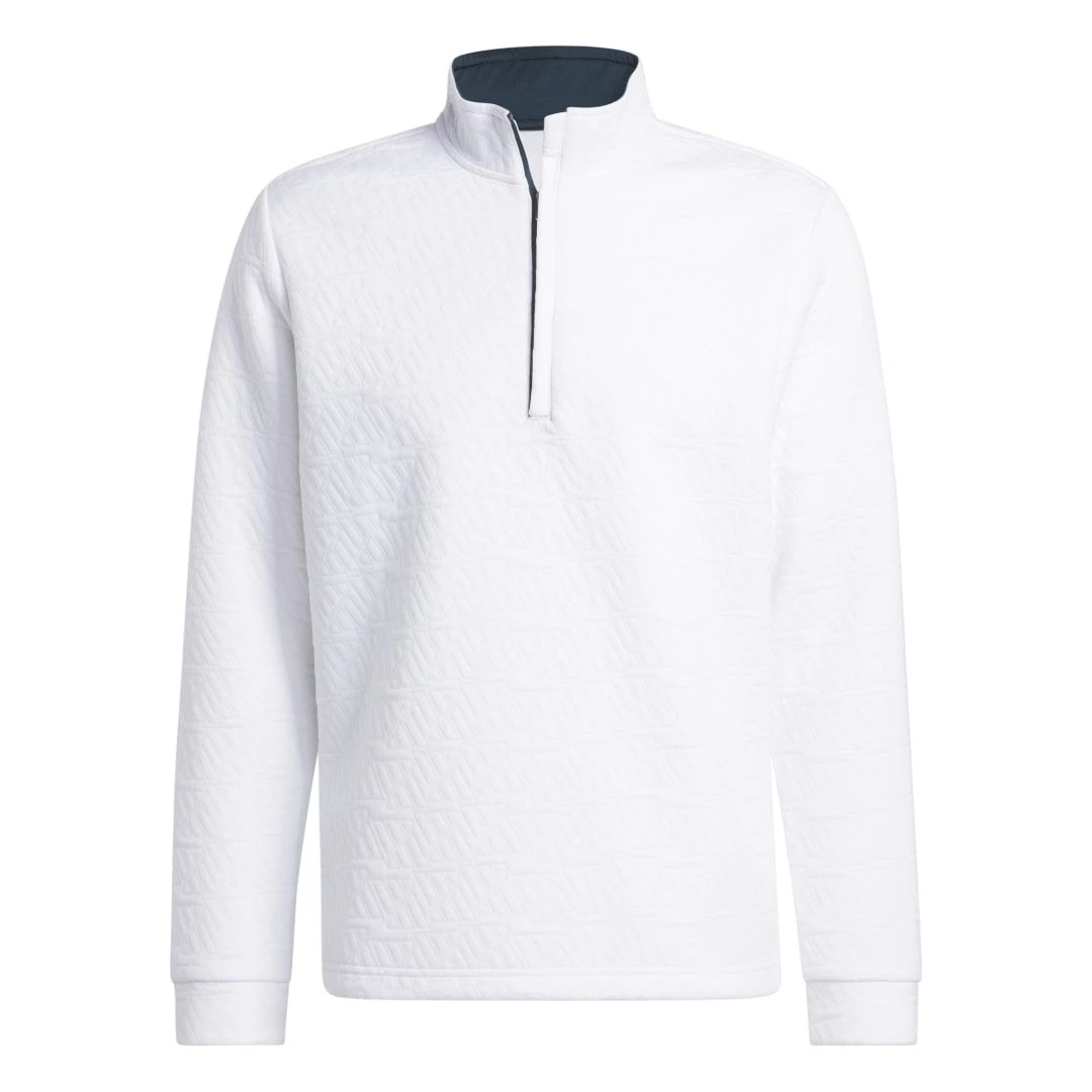 Adidas Men's DWR Quarter-Zip Sweatshirt 2023 - White 8 Adidas Men's DWR Quarter-Zip Sweatshirt 2023 - White - Image 6