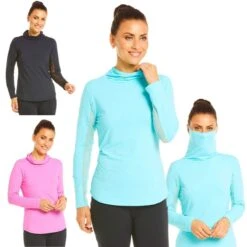 IBKareFUL Women's Convertible Mock Shirt