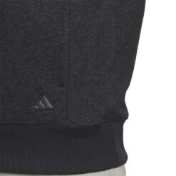 Adidas Men's Go-To Quarter-Zip Hoodie 2023 - Black -golf ii7845 8 apparel on model detail view 1 white