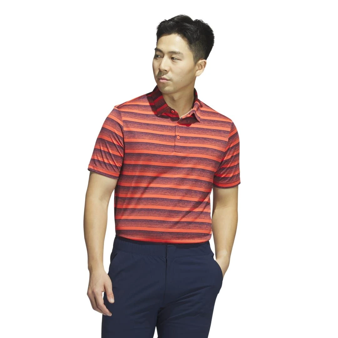 Adidas Men's Two-Color Striped Polo 2023 - Navy/Red 3 Adidas Men's Two-Color Striped Polo 2023 - Navy/Red