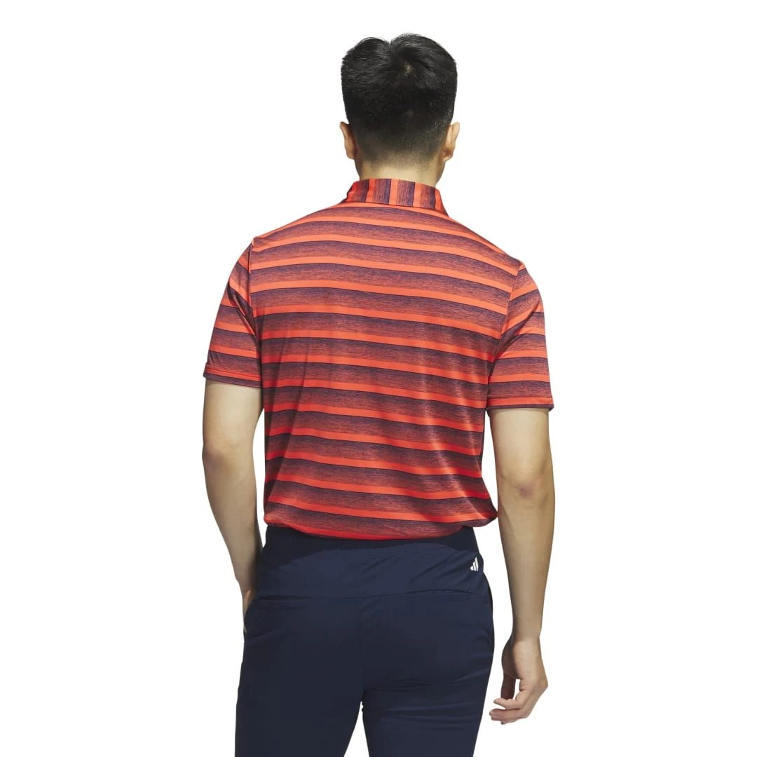 Adidas Men's Two-Color Striped Polo 2023 - Navy/Red 4 Adidas Men's Two-Color Striped Polo 2023 - Navy/Red - Image 2