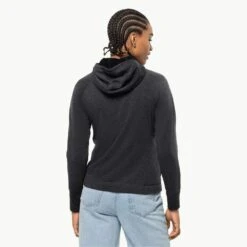 Jack Wolfskin Women's Waldsee Hooded Jacket -golf jws w waldsee hooded jacket black 3