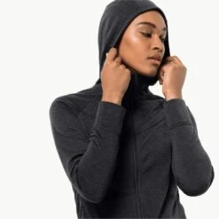 Jack Wolfskin Women's Waldsee Hooded Jacket -golf jws w waldsee hooded jacket black 4