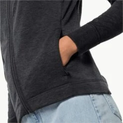 Jack Wolfskin Women's Waldsee Hooded Jacket -golf jws w waldsee hooded jacket black 5