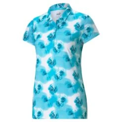 Puma Women's 2021 Cloudspun Watercolor Floral Polo