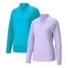 Puma Women's 2021 Mesh 1/4 Zip Pullover -golf puma womens 2021 mesh 14 zip pullover 121192 c 1