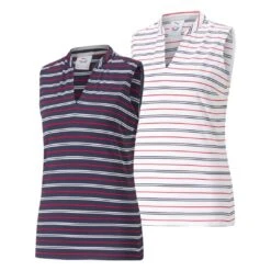 Puma Women's 2023 Volition Striped Sleeveless Polo
