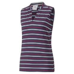 Puma Women's 2023 Volition Striped Sleeveless Polo -golf puma womens 2023 volition striped sleeveless polo 138139 c 4