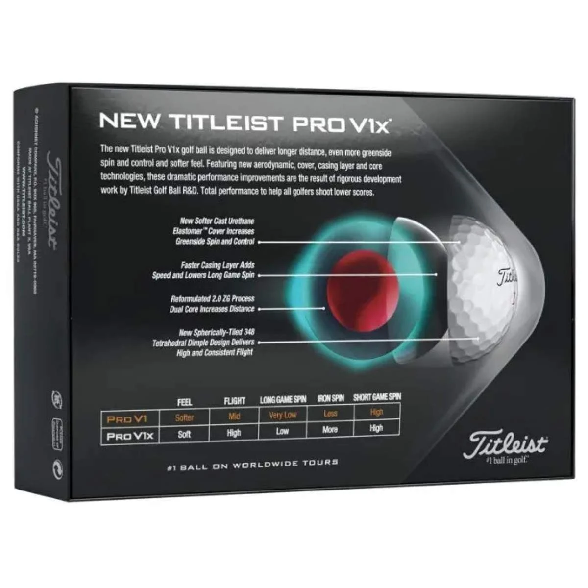 Titleist 2021 Pro V1x Golf Ball 4 Titleist 2021 Pro V1x Golf Ball - Image 2