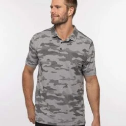 TravisMathew Men's Beachside Stealth Polo 2023 -golf tra 1my588 beachside stealth h gray