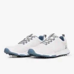 TravisMathew Men's The Ringer Spiked Golf Shoe - White/Sleet -golf tra 4mr215 1whs the ringer 4