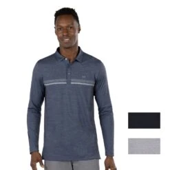 TravisMathew Men's Heater 2.0 Long Sleeve Polo