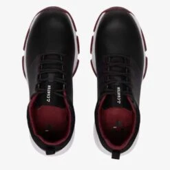 TravisMathew Men's The Ringer Spiked Golf Shoe - Black/ Ruby Wine -golf travismathew mens the ringer spiked golf shoe black ruby wine 138979 c 4