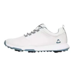 TravisMathew Men's The Ringer Spiked Golf Shoe - White/Sleet