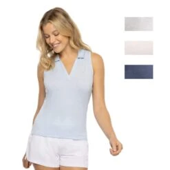 TravisMathew Women's Majorca Sleeveless Polo 2023