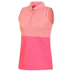 Under Armour Women's Zinger Heather Block Sleeveless Polo 2023 -golf under armour womens zinger heather block sleeveless polo 2023 139309 c 3