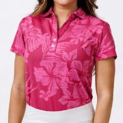 Waggle Women's Hawaiian Punchout Polo 2023